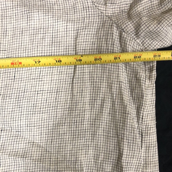 Eileen Fisher Organic Linen Slub Check Soft White Jacket - Size Large - Picture 6 of 6